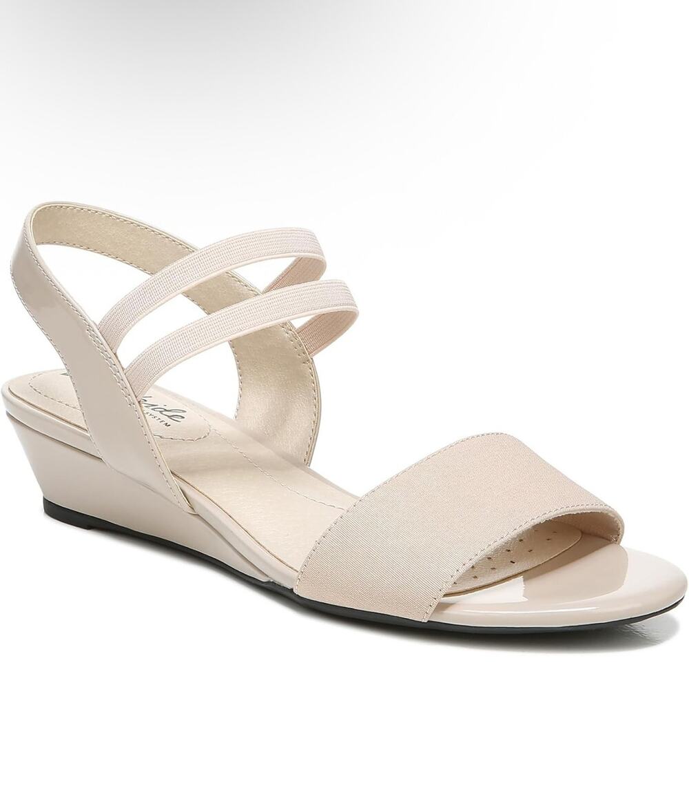 LifeStride Yolo Women's Sandals 7.5M Strappy Open Toe Wedge Comfort Dress Shoes